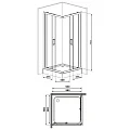 Душевой уголок Damixa Skyline 90х90см DX35WG-403-090MT профиль хром, стекло прозрачное