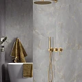 Душевой комплект Timo Saona SX-2349/17SM с внутренней частью, золото матовое
