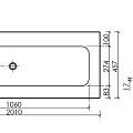 Раковина встраиваемая Ceramica Nova Grace 120см CN7016MBwx черная матовая