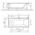 Каркас для ванны AM.PM Spirit W72A-180-080W-R2 Серый