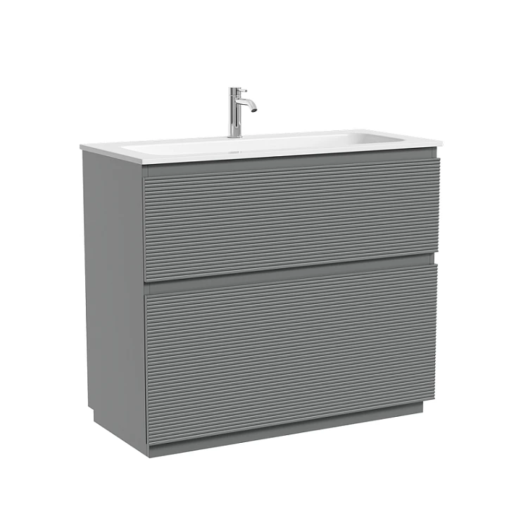 Тумба под раковину Sancos Folk Floor 100 FL100FES напольная, Ergraut soft