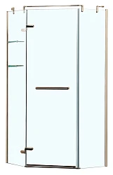 Душевой уголок Azario Montreal 90х90см AZ-NWG3231 900 L GOLD профиль золото, стекло прозрачное