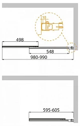 Шторка на ванну Cezares Slider 100x150см SLIDER-VF-11-100/150-P-Cr профиль хром, стекло рифленое