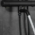 Душевая стойка Gappo с термостатом G2490-6 чёрная