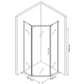 Душевой уголок Berges Oxygen 90x90см 061021 профиль хром, стекло прозрачное