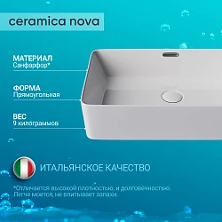 Раковина накладная Ceramica Nova Element CN5025 белая глянцевая