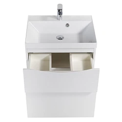 Тумба с раковиной BelBagno Marino 70 белая глянцевая