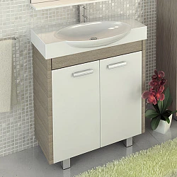 Тумба с раковиной Comforty Лион 76 00003125547 сосна лоредо
