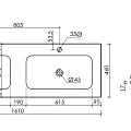 Раковина двойная встраиваемая Ceramica Nova Grace 160 см CN7023MB черная матовая