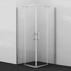 Душевой уголок Wasserkraft Leine 90x90см 35P03 профиль хром, стекло прозрачное
