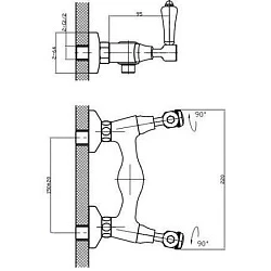 Смеситель для ванны с душем Edelform Lumier LM2812 хром