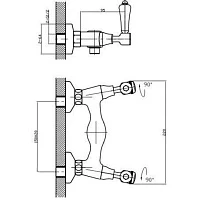 Смеситель для ванны с душем Edelform Lumier LM2812 хром