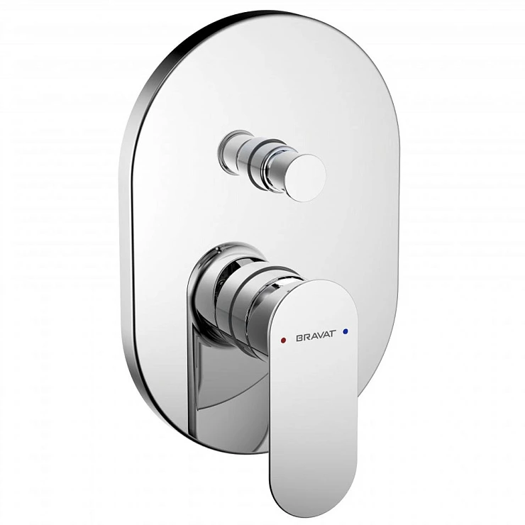 Смеситель встраиваемый для душа Bravat Gina PB865104CP-2-ENG хром