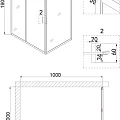 Душевой уголок Niagara Nova 100x100см NG-82-10AB-A100B профиль черный, стекло прозрачное