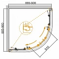 Душевой уголок Cezares Giubileo 90x90см GIUBILEO-R-2-90-SCORREVOLE-C-G золото, стекло прозрачное