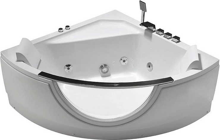 Акриловая ванна Orans BT-62118M 140x140см 62118M0 с гидромассажем, белая глянцевая