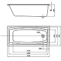 Акриловая ванна BERGES FEYA 150x70 050010 белая глянцевая