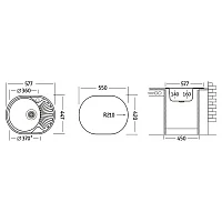 Кухонная мойка Ukinox Фаворит 58х45см FAL577.447 -GT8K 2L хром