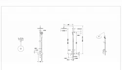 Душевая стойка Bravat Rhein F6429564BW-A-ENG черная