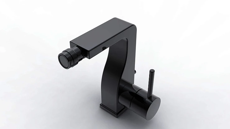 Смеситель для биде Bravat Arc F36061K-ENG черный матовый