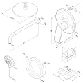 Душевой комплект AM.PM X-Joy FB85A1RH22 с внутренней частью, черный