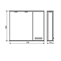 Зеркало-шкаф Comforty Марио 75 00-00004159CF дуб темный