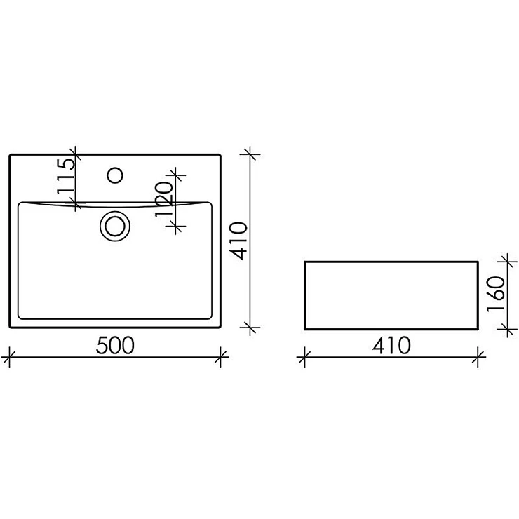 Раковина накладная Ceramica Nova Element CN6040 белая матовая