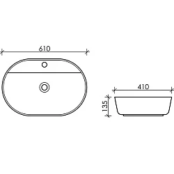 Раковина накладная Ceramica Nova MODO CN2004 белая глянцевая