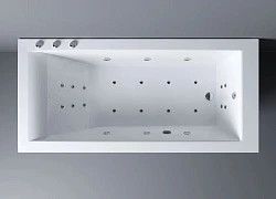 Ванна из искусственного камня Эстет Дельта 170x80 с гидромассажем ФР-00000655 белая глянцевая