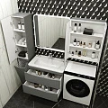 Тумба с раковиной Style Line Бергамо мини 80 антискрейч серый матовый