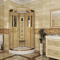 Душевая кабина Niagara Luxe 90x90см NGL-7715G профиль золото