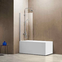 Шторка на ванну Vincea VSB-11800CL хром