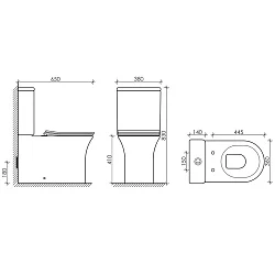 Чаша для унитаза-компакта Ceramica Nova Star CN1904-B