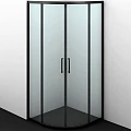 Душевой уголок Wasserkraft Dill 90x90см 61S01 профиль черный матовый, стекло прозрачное