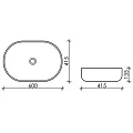 Раковина накладная Ceramica Nova Element CN6047 белая глянцевая
