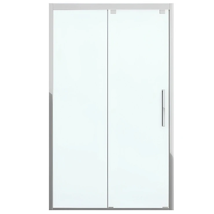 Душевая дверь в нишу Bravat Stream 120x200см BD120.4103S профиль хром, стекло прозрачное