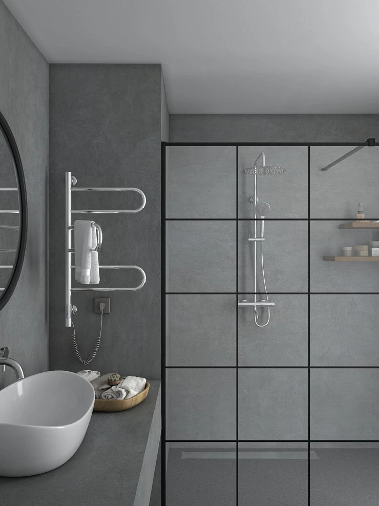 Полотенцесушитель электрический Vincea 44х80 см VTD-1R2CE хром