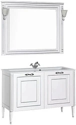Мебель для ванной Aquanet Паола 120 белый/серебро литьевой мрамор