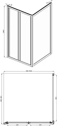 Душевой уголок Bravat Drop 90x90см BS090.2120A профиль хром, стекло прозрачное