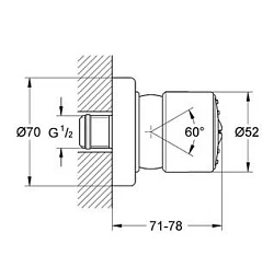 Душевая форсунка Grohe Relexa 50 28198000 боковой душ