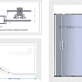 Душевой уголок STWORKI Лунд 110x90см DE018RBL90110200 профиль хром матовый