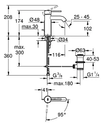 Смеситель для раковины Grohe Essence New 23591001 хром