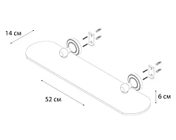 Полка Fixsen Style FX-41103 хром