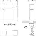 Смеситель для раковины Timo Selene 2061/17F золото матовое