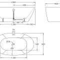 Акриловая ванна BelBagno 180x90x60 BB68-180 белая глянцевая