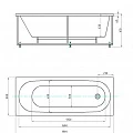 Акриловая ванна AZARIO FELISA 180*80 AV.0040180 белая глянцевая