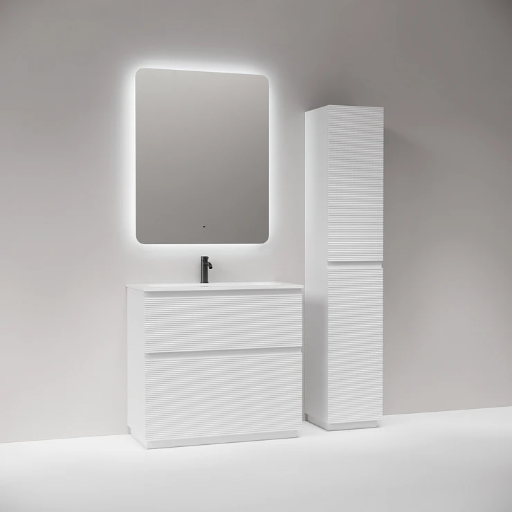 Тумба с раковиной Sancos Folk Floor 90 напольная, Bianco
