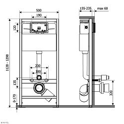 Инсталляция для унитаза KKPol Premium ZSP/M500/0/K