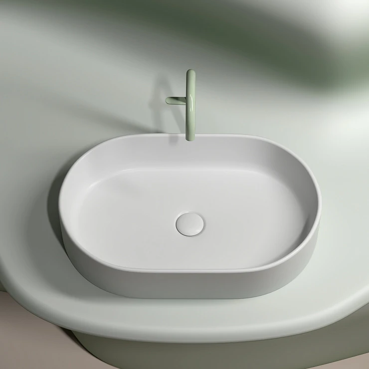 Раковина накладная Ceramica nova Element 600*380*122мм CN6048MW белая матовая