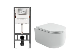 Комплект инсталляции Ceramica Nova CN121001CH с унитазом CN4006, кнопка хром глянец